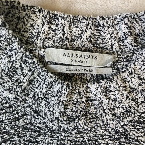Allsaints Cropped Grey Sweater - Picture 3 of 8